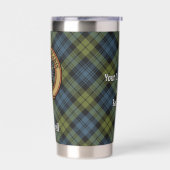 Campbell Crest over Tartan Geïsoleerde Drinkbeker (Links)