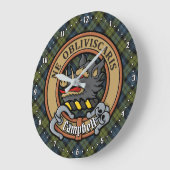 Campbell Crest over Tartan Grote Klok (Hoek)