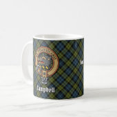 Campbell Crest over Tartan Koffiemok (Voorkant links)