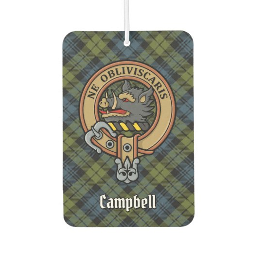 Campbell Crest over Tartan Luchtverfrisser (Voorkant)