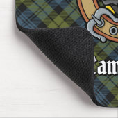 Campbell Crest over Tartan Muismat (Hoek)