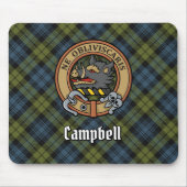 Campbell Crest over Tartan Muismat (Voorkant)