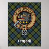 Campbell Crest over Tartan Poster (Voorkant)