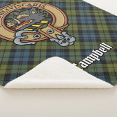 Campbell Crest over Tartan Sherpa Deken (3/4)