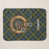 Campbell Crest over Tartan Sherpa Deken (Voorkant (horizontaal))