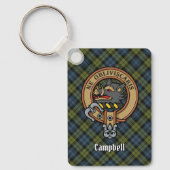 Campbell Crest over Tartan Sleutelhanger (Voorkant)
