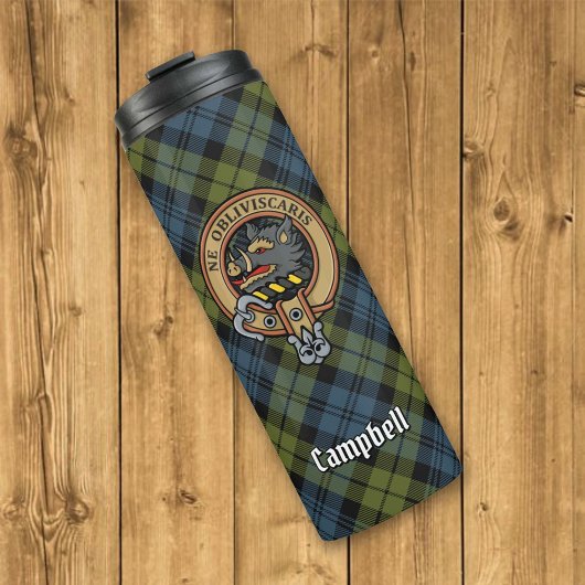Campbell Crest over Tartan Thermosbeker