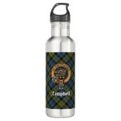 Campbell Crest over Tartan Waterfles (Voorkant)