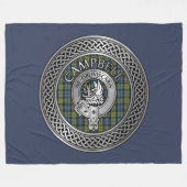 Campbell Crest & Tartan Knot Fleece Blanket (Voorkant (Horizontaal))