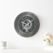 Campbell Crest & Tartan Knot Large Clock Grote Klok (Huis)
