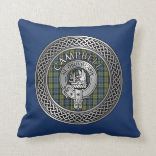 Campbell Crest & Tartan Knot Sierkussen