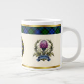 Campbell Crest & Tartan met Thistle gepersonalisee Grote Koffiekop (Rechts)
