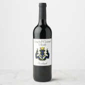 Campbell Crowned Thistle wit witlabel Wijn Etiket (Voorkant)