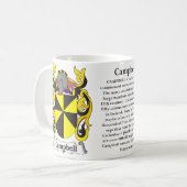 Campbell, de oorsprong, de betekenis en de crest koffiemok (Voorkant links)