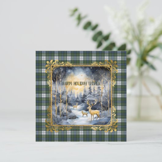 Campbell Dress Ancient Scottish Tartan Christmas  Feestdagenkaart (Staand voorkant)