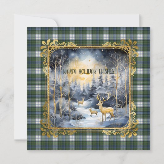 Campbell Dress Ancient Scottish Tartan Christmas  Feestdagenkaart (Voorkant)