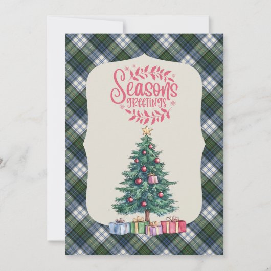 Campbell Dress Ancient Scottish Tartan Christmas Feestdagenkaart (Voorkant)