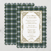 Campbell Dress Ancient Tartan met Gold Lijst Kaart (Voorkant / Achterkant)