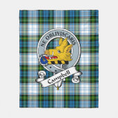 Campbell Dress Clan Badge Tartan Pset Fleece Deken (Voorkant)