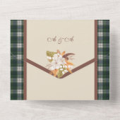 Campbell Dress Moderne Schotse Tartan  All In One Uitnodiging (Achterkant)