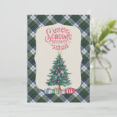 Campbell Dress Oud Schotse Tartan Kerstmis Feestdagenkaart (Staand voorkant)