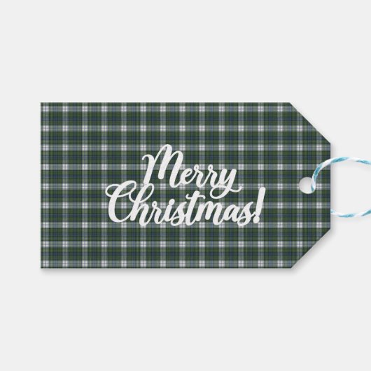 Campbell Dress Oude Clan Tartan Kerstmis Cadeaulabel (Voorkant (Horizontaal))