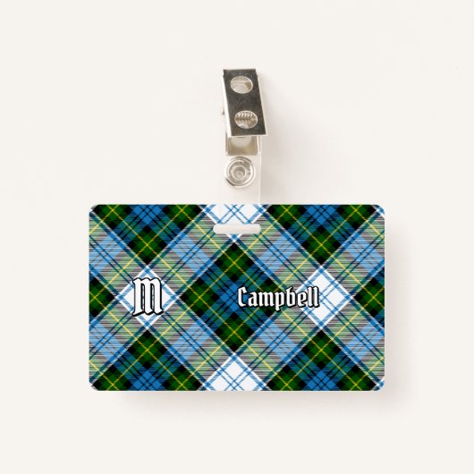 Campbell Dress Tartan Badge (Voorkant met clip)