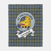 Campbell Faded Clan Badge Tartan Pset Fleece Deken (Voorkant)