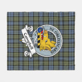 Campbell Faded Clan Badge Tartan Pset Fleece Deken (Voorkant (Horizontaal))