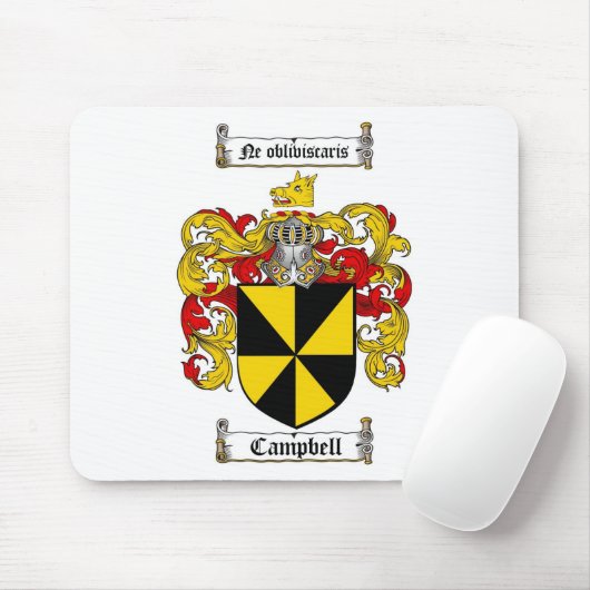 CAMPBELL FAMILIE CREST - CAMPBELL COAT VAN WAPENS MUISMAT (Met muis)