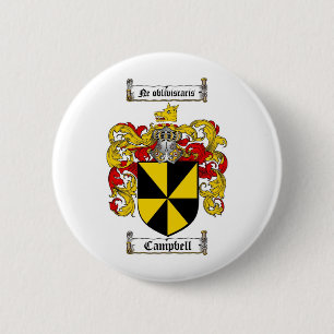 CAMPBELL FAMILIE CREST - CAMPBELL COAT VAN WAPENS RONDE BUTTON 5,7 CM