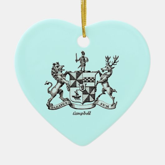 CAMPBELL FAMILIE CREST KERAMISCH ORNAMENT (Voorkant)