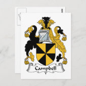 Campbell Family Crest Briefkaart (Voorkant / Achterkant)