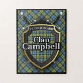 Campbell Family Scottish Tartan Swords and Shield Legpuzzel (Verticaal)