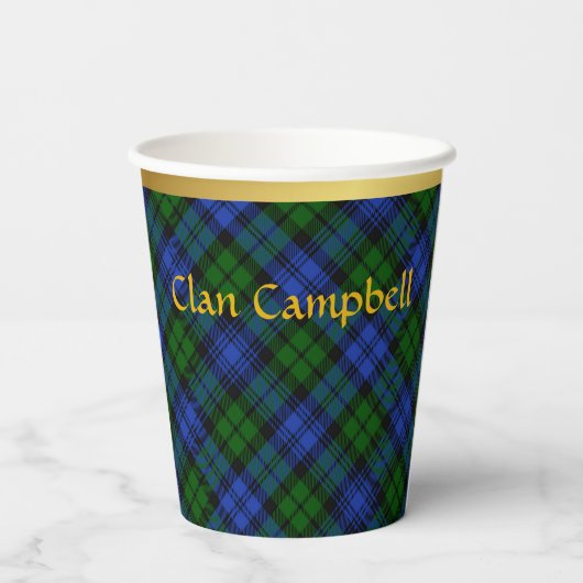 Campbell gepersonaliseerde Tartan kerst Papieren Bekers (Achterkant)