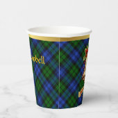 Campbell gepersonaliseerde Tartan kerst Papieren Bekers (Rechts)