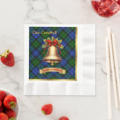 Campbell gepersonaliseerde Tartan kerst Servet (Insitu)