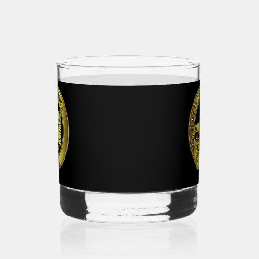 Campbell Gold Clan Badge Whisky Glas (Links)