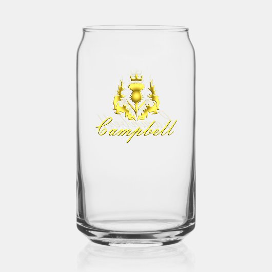 Campbell Gold gekroond distel Blikvorm Glas (Achterkant)