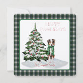 Campbell Jurk Modern Tartan Happy Pawholidays Hond (Voorkant)