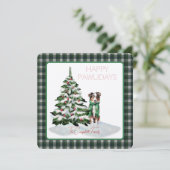 Campbell Jurk Modern Tartan Happy Pawholidays Hond (Staand voorkant)