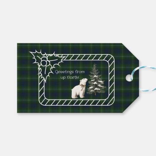 Campbell Louden Moderne Schotse Clan Tartan Cadeaulabel (Voorkant (Horizontaal))