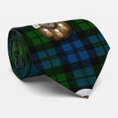Campbell Militaire Tartan en Sporran Stropdas (Opgerold)
