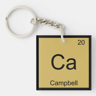 Campbell Name Chemistry Element Periodic Table Sleutelhanger