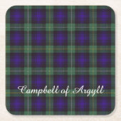 Campbell of Argyll clan Pset Scottish tartan Kartonnen Onderzetters (Voorkant)