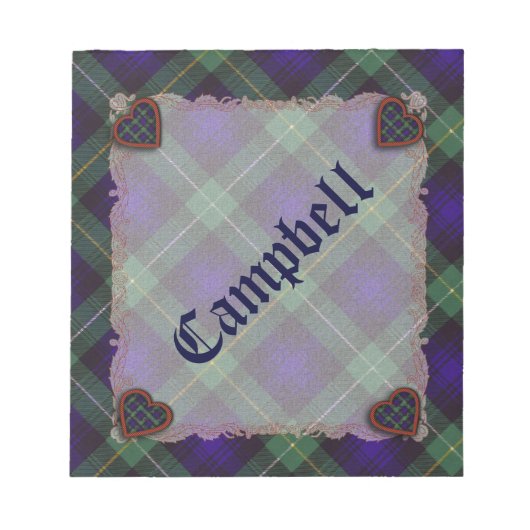 Campbell of Argyll Scottish clan tartan - Pset Notitieblok (Voorkant)