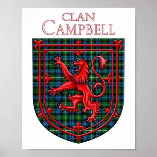 Campbell of Argyll Tartan Scottish Pset Poster (Voorkant)