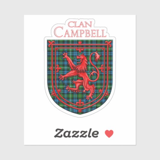Campbell of Argyll Tartan Scottish Pset Sticker (Vel)