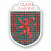 Campbell of Argyll Tartan Scottish Pset Sticker (Voorkant)