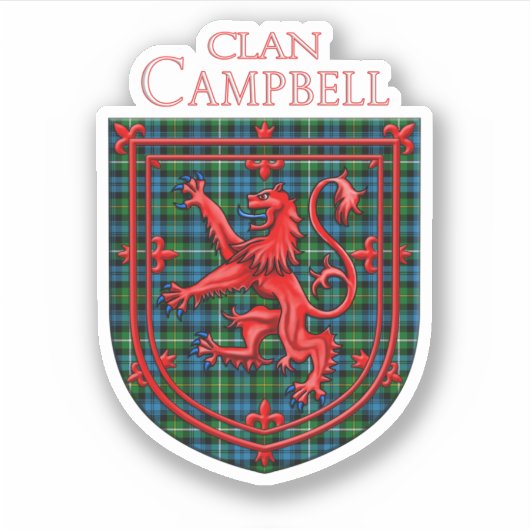 Campbell of Argyll Tartan Scottish Pset Sticker (Voorkant)